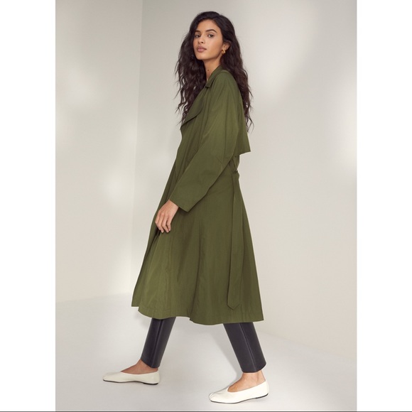 EUC ARITZIA WILFRED Requiem Trench Coat XXS Belted Black Water-Repellent Jacket - Picture 14 of 15